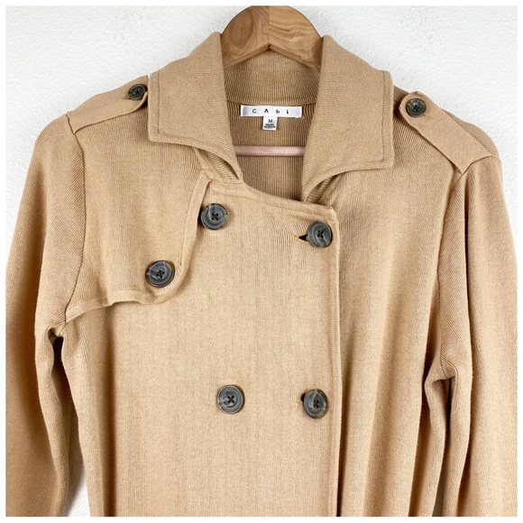 Cabi French Trench Sweater in Camel Size Medium - Picture 5 of 8